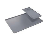 Tapis De Machine À Café En Silicone 2 En 1, Plateau D'égouttage De Barre, Accessoires Imperméables Et Résistants À La Chaleur For Cafetière Expresso(2 in 1 gray,51.5x40x1.1cm)