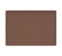 Tapis de machine à café en silicone 40 x 50 cm pour comptoir de cuisine, table expresso, plateau égouttoir antidérapant et résistant à la chaleur pour sécher la vaisselle (marron)