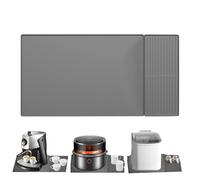 Tapis de machine à café | Tapis de station à café en silicone avec bords surélevés, tapis de séchage pour vaisselle, tapis d'alimentation pour animaux de compagnie, accessoires multifonctionnels pour