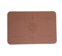 Tapis de machine à coudre, 15.7x23.6 x 0.2in Vibration réduire le coussin de glissement en caoutchouc PU Soft Quilting plaque de support bricolage faire Pad pour la couture (Brun doré)