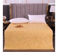 Tapis de mahjong d'été en bambou - Surmatelas respirant et rafraîchissant pour la maison, l'école et le dortoir pour lit simple/double/Queen size (135 cm x 200 cm)