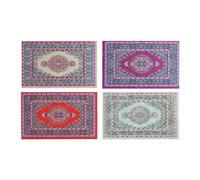 Tapis de Maison de Poupée 4 Pièces, Accessoires Miniatures, Meubles de Chambre à Coucher, Décoration