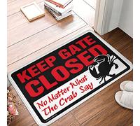 Tapis de maison pour porte d'entrée pour garder la porte fermée, peu importe ce que dit le crabe, paillasson pour décoration de chambre, tapis de porte d'automne (taille : 65 x 90 cm)