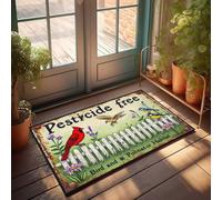 Tapis de maison pour porte d'entrée Safe Haven : paillasson, habitat sans pesticides pour oiseaux et pollinisateurs, tapis de porte d'entrée, tapis d'intérieur ou d'extérieur pour porte d'entrée (65 x