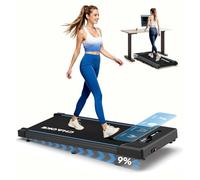 Tapis de Marche CHAOKE avec Inclinaison de 9%, Tapis de Course sous Bureau Jusqu’à 10 km/h, Moteur Silencieux de 2,75 CV, Capacité Maximale de 150 kg, avec 12 Programmes HIIT et Télécommand