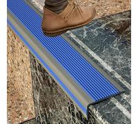 Tapis de marche d'escalier en caoutchouc antidérapant - Autocollant étanche pour l'intérieur et l'extérieur