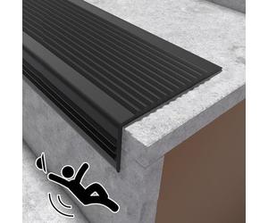 Tapis de marche d'escalier en caoutchouc antidérapant en vinyle pour une utilisation en intérieur et en extérieur - Soluts sûrs pour les escaliers - Empêche les marches de glisser et de s'user