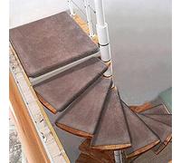 Tapis de marche d'escalier incurvé antidérapant pour escaliers en colimaçon gauche/droite, tapis de protection autocollant, tapis d'escalier rotatif, tapis d'escalier rembourré - 1 pièce T-G 70 x 33