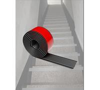 Tapis de marche en caoutchouc auto-adhésifs, tapis antidérapants for carreaux de céramique d'extérieur, bandes antidérapantes for escaliers, escaliers mécaniques(Black,8cm x 16.4ft)