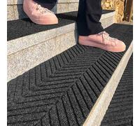 Tapis De Marche Intérieurs, Antidérapants, Muet Moquette Escalier Couvre Marche Escalier Tapis D'Escalier, Durable Confortable, Enlèvement De Boue Des Semelles, Paillassons(Dark grays,38 x 460cm)