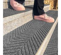 Tapis De Marche Intérieurs, Antidérapants, Muet Moquette Escalier Couvre Marche Escalier Tapis D'Escalier, Durable Confortable, Enlèvement De Boue Des Semelles, Paillassons(Light grays,38 x 420cm)