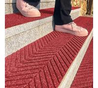 Tapis De Marche Intérieurs, Antidérapants, Muet Moquette Escalier Couvre Marche Escalier Tapis D'Escalier, Durable Confortable, Enlèvement De Boue Des Semelles, Paillassons(Dark red,25 x 240cm)