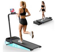 Tapis de Marche Pliable Inclinable - 3.5 CV Tapis de Course Motorise avec Poignées Télécommande Écran LED, Tapis Roulant Sportif Inclinable Automatique 12 Niveaux 136kg Max Charge pour Maison Bureau