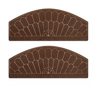 Tapis de marche semi-circulaire esthétique offrant des caractéristiques de sécurité sans compromettre le style à la maison (marron)