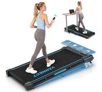 Tapis de Marche, VANNECT Tapis de Course Amélioré 4 en 1 Pliable avec Pente 9% réglable, 1-10 km/h Walking Pad avec Écran LED, Télécommande, Silencieux Moteur 2.75HP, sans Montage, Capacité 150 kg
