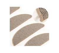 Vidaxl Tapis De Marches D'escalier 15 Pcs Marron 56x17x3 Cm