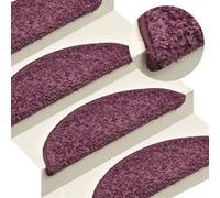 Tapis de marches d escalier 15 pcs Violet foncé 65x21x4 cm Pourpre G