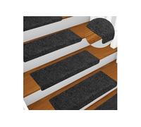Tapis d'escalier - vidaXL - 5 pcs - Gris - 65x21x4 cm - Antidérapant