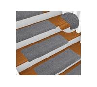 Tapis de marches d escalier 5 pcs Gris 65x21x4 cm Aiguilleté