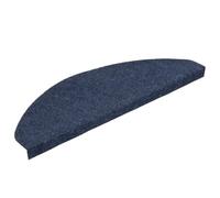 Tapis de Marches dérapants 30 Pièces Bleu 65x22,5x3,5 cm | Feutre aiguilleté résistant, insonorisant, lavable en machine, dessous dérapant, emballé en rouleau, intérieur décoratif