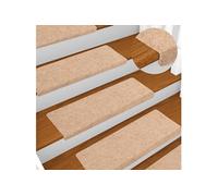 vidaXL Tapis de marches d'escalier 149722 - 5 pièces antidérapants marron 65x25 cm aiguilletés