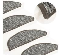 Tapis de Marches d'Escalier Moquettes 15 pcs Anthracite 65x21x4 cm vidaXL