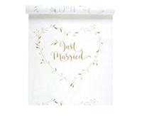 Santex Tapis de cérémonie Just Married Blanc et Or 10 m x 75 cm