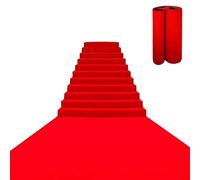 Tapis de Mariage Rouge d'Allée - Passerelle de Cérémonie d'Événement 10M 20M 30M - Réception, Exposition 2mm Antidérapant pour Décoration de Couloir