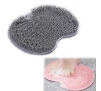 Tapis de massage antidérapant en silicone, coussinets de massage multifonctionnels, masseur de pieds et brosse pour le dos, améliore la circulation des pieds et apaise les pieds fatigués (gris)