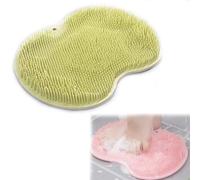 Tapis de massage antidérapant en silicone multifonctionnel pour les pieds, masseur de pieds et brosse pour le dos, améliore la circulation des pieds et apaise les pieds fatigués (vert)