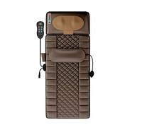 Tapis de Massage Chauffant avec 20 Cou Shiatsu Pétrissant Têtes de Massage, Coussin Chauffant Complet Massage Matelas Tapis de Massage Coussin pour soulager les douleurs lombaires, Cuir Marron Massage