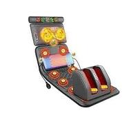 Tapis de massage chauffant avec 20 têtes de massage Shiatsu for la nuque, coussin chauffant for un massage complet du corps et un soulagement des douleurs au dos, aux lombaires et aux jambes.(B)