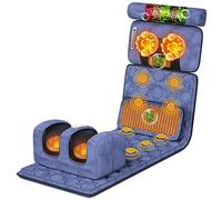 Tapis De Massage Chauffant For Tout Le Corps Avec 20 Têtes De Pétrissage Shiatsu For Le Cou, Matelas De Massage Relaxant For Le Cou Et Le Dos, Relaxation Musculaire Des Mollets Lombaires(Blue)