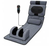 Tapis de massage complet avec chaleur et 20 têtes de massage du cou | 10 moteurs, 9 modes de massage, 9 niveaux d'intensité et 3 réglages de minuterie, design pliable adapté aux lits, canapés
