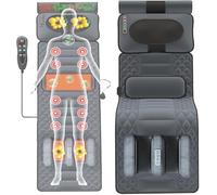 Tapis De Massage Complet du Corps avec Chaleur - Matelas Vibrant à 20 Têtes pour Le Soulagement des Douleurs Dorsales Et Aux Jambes, Coussin De Chaise De Massage Chauffant électrique Multif