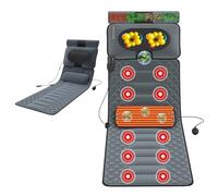 Tapis De Massage Complet du Corps Avec Fonction Chauffante 20 Têtes Matelas De Massage Vibrant, Coussin De Dossier De Chaise De Massage Électrique Multifonctionnel Pour Soulager Douleurs Lombaires