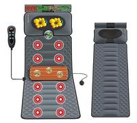 Tapis De Massage Complet du Corps avec Fonction De Chauffage 20 Têtes De Massage du Cou, Masseur De Pieds Tapis De Massage Vibrant Complet du Corps 9 Massages À Engrenages / 3 Modes Chronographiques