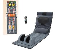 SSLW Tapis de massage complet du corps – Chaleur, 20 têtes pour le cou, 10 moteurs dos, 9 vitesses