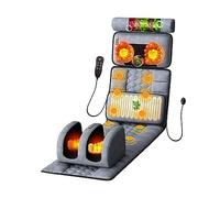 Tapis De Massage Complet du Corps, Matelas De Massage Vibrant À 10 Moteurs avec Oreiller De Massage du Cou Amovible, Tapis Chauffant Complet du Corps pour La Relaxation du Dos, De La Taille, des Jam