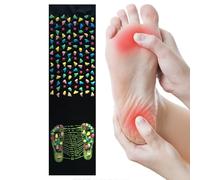 Tapis De Massage Des Pieds - 120x35cm PP | Tapis D'acupression De Réflexologie | Masseur De Pieds En Pierre De Galets | Tapios De Marche Texturé Antidérapant, Pour La Relaxation Des, La Thérapie