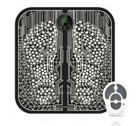 Tapis De Massage des Pieds EMS pour Neuropathie, Tapis De Massage Rechargeable, Coussinets De Relaxation des Pieds, Outil De Massage pour Soulager Les Pieds Endoloris, Fitness à Domicile(Black)