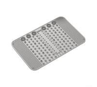 Tapis de massage des pieds, plaque de pression magnétique en caoutchouc souple, tapis d'acupression en silicone, tapis d'acupression TCM Meridian Reflexology Toe Pressure Mat (Finger Press Gris)
