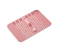 Tapis de massage des pieds pour réflexologie et acupression - TPE + PP double couche en silicone souple avec 12 aimants intégrés, base antidérapante, 62,5 x 40,5 cm - pour la maison ou (rose)