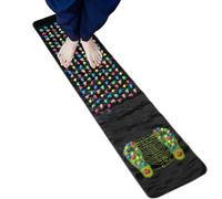 Tapis de massage des pieds, réflexologie des pieds, tapis d'acupression, imitation galets pour la pression sans fil, réglable pour massage des pieds, acupuncture, massage des pieds pour salle de bain