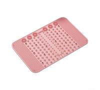 Tapis de massage des pieds TPR avec 12 aimants et picots à plusieurs niveaux pour améliorer la précision de l'acupression et la réponse circulatoire (doigt pressé rose)