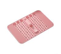 Tapis de massage des pieds TPR avec 12 aimants et picots multi-niveaux pour améliorer la précision de l'acupression et la réponse circulatoire (pression des doigts + massage rose)