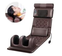Tapis de Massage Électrique Corps Entier - 3D avec Fonction Étirement Lombaire et Traction Dos - 10 Têtes de Massage, 3 Modes, 5 Intensités - Pliable - Inclut Massage Pieds - Dos, Épaules, Jambes
