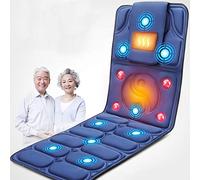 Tapis de Massage électrique, Matelas de Massage avec Chaleur, Couverture de Massage Pliable, 9 têtes de Massage, 9 intensités, 5 Groupes de Lampes chauffantes, soulage Les douleurs au Cou, au Dos, à