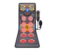 Tapis de massage intégral avec chaleur Tapis de massage vibrant multifonctionnel, oreiller de massage complet pour soulager les douleurs lombaires dans les jambes au chaud comme jamais