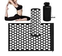 Tapis de Massage pour Lit | Masseur de Taille Dos - Texture Rose Coussin de Massage Yoga Base Antidérapante | pour Hommes Débutants Senior Relaxation Musculaire Couché Assis Canapé-lit